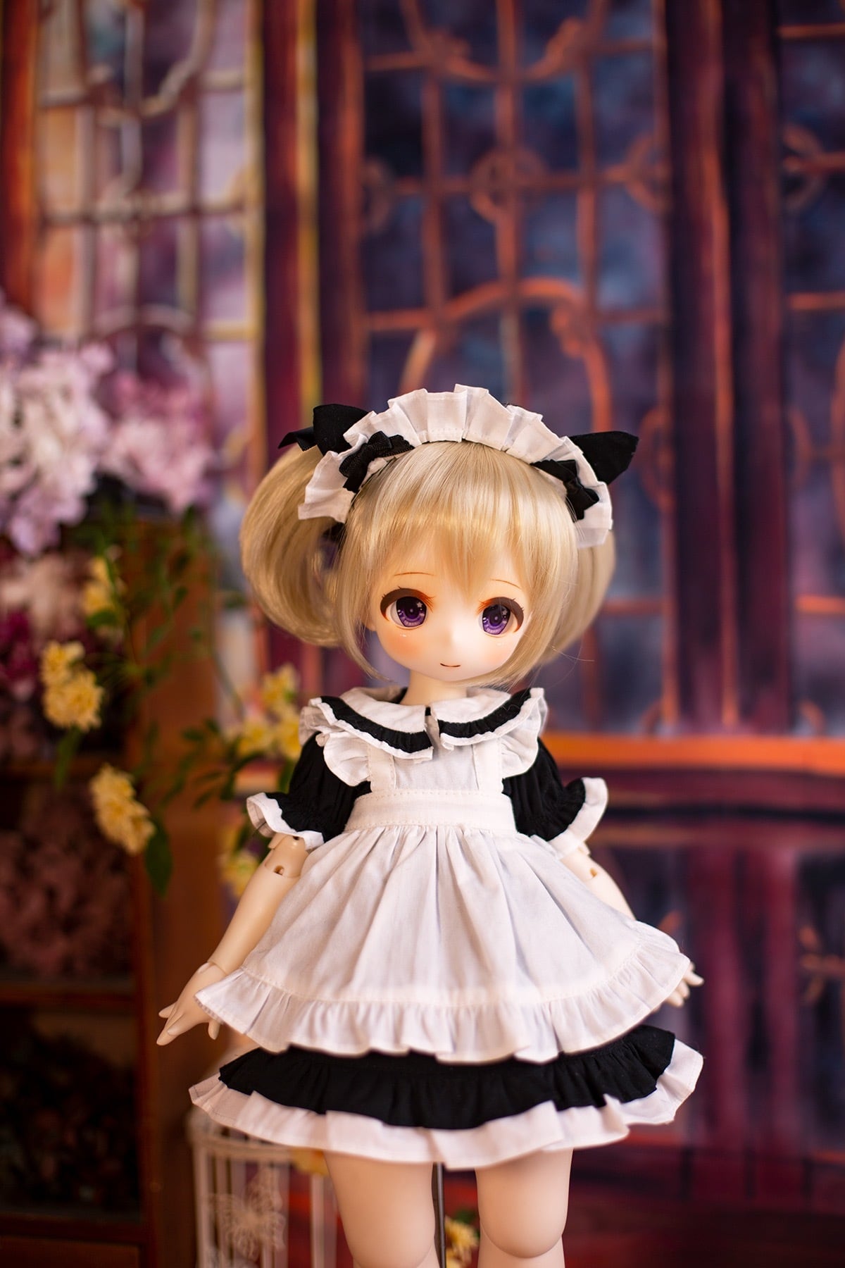 WY345 BJD 3分 ドール 衣装 洋服 メイド服 5セット ハンドメイド