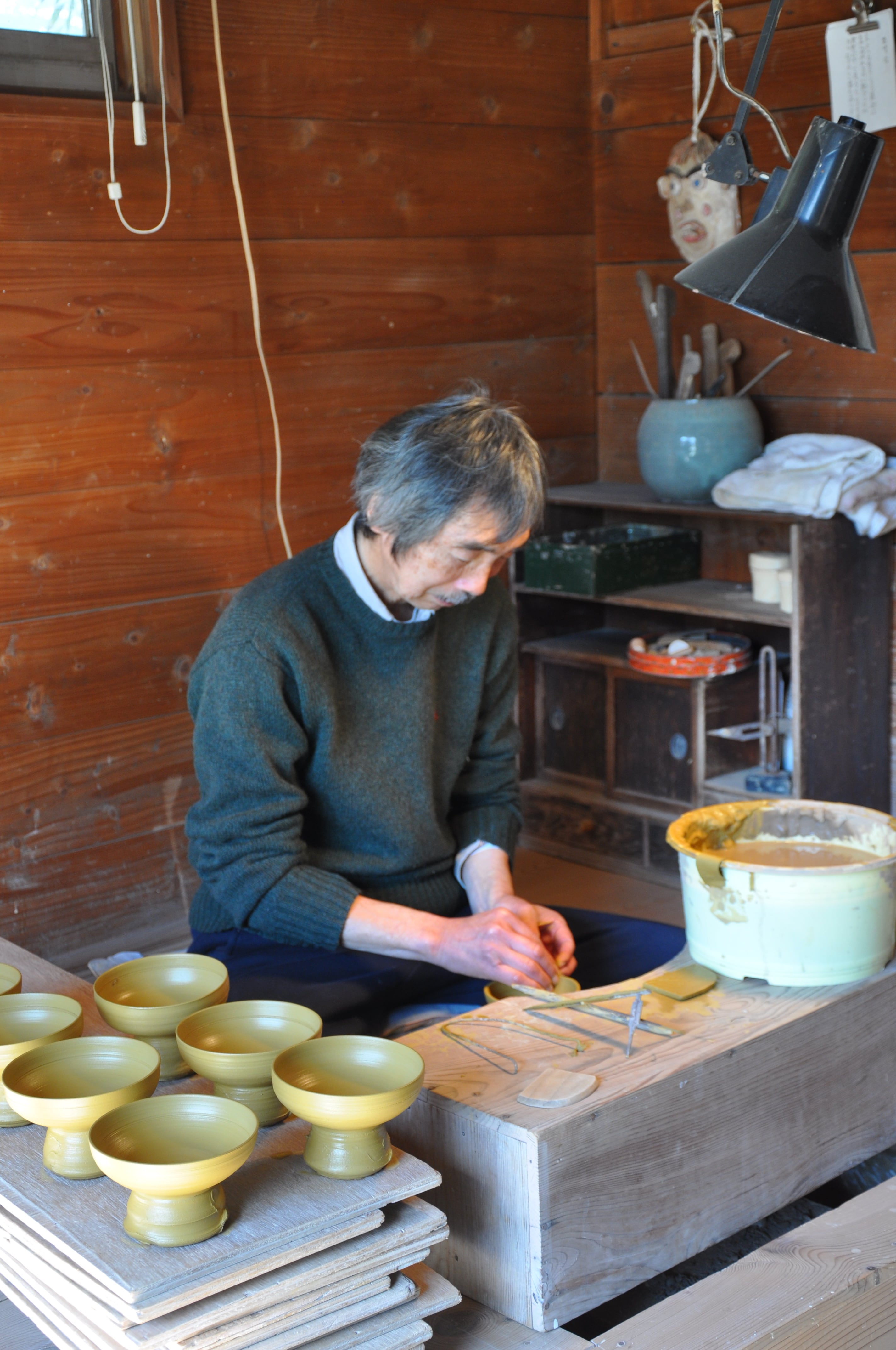 笠間焼 粉引 納豆小鉢 新井倫彦作 | 趣味の園芸と陶器山竹