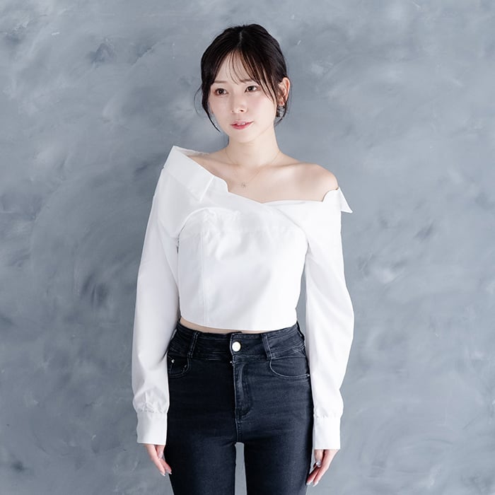K-POPアイドル着用!【Not Your Rose】 Ines shirts bustier White イネス シャツ ビスチェ