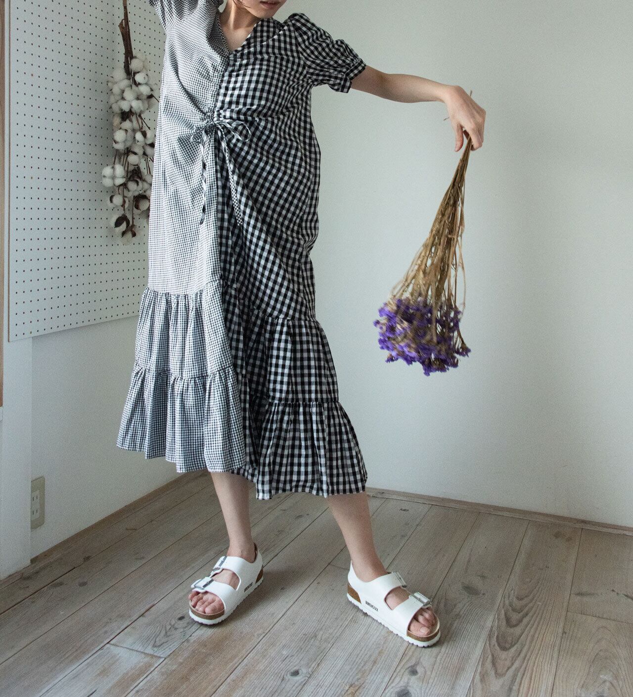 ギンガムチェックワンピ