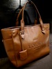 美品16万◆LOEWE ロエベ HERITAGE ヘリテージ レザー トート ハンド バッグ 茶◆ シンプルな佇まいに大きなロゴが映える定番人気ライン♪