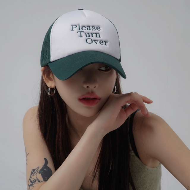 [PTOHOUSE] Please Turn Over (Green) 正規品 韓国ブランド 韓国通販 韓国代行 韓国ファッション 帽子 キャップ