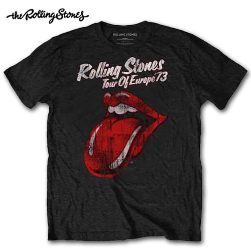 THE ROLLING STONES 73 Tour Tシャツ ブラック ザ・ローリング
