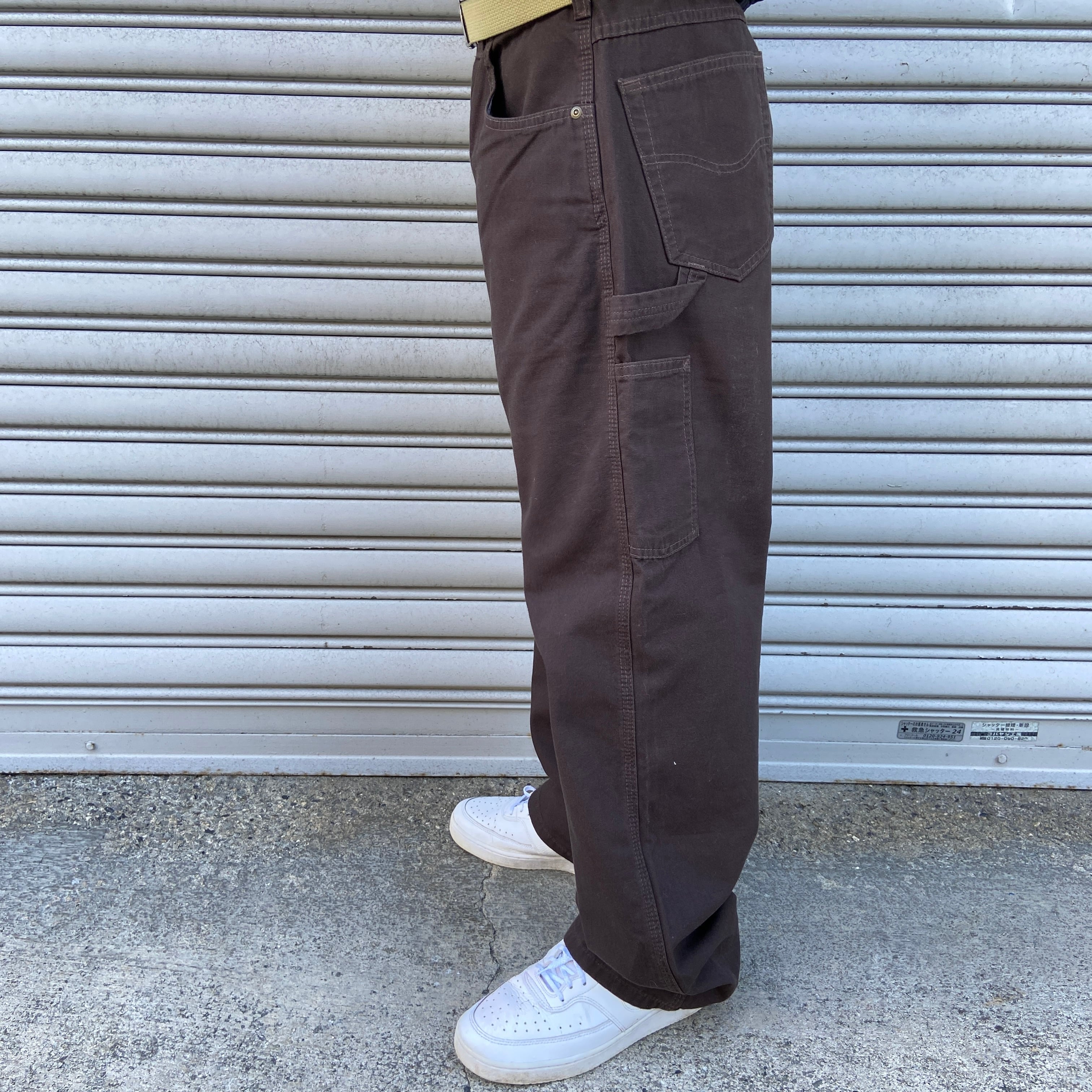 TH186【US輸入】Carhartt　ワークパンツ【メンズ42】ブラウン系