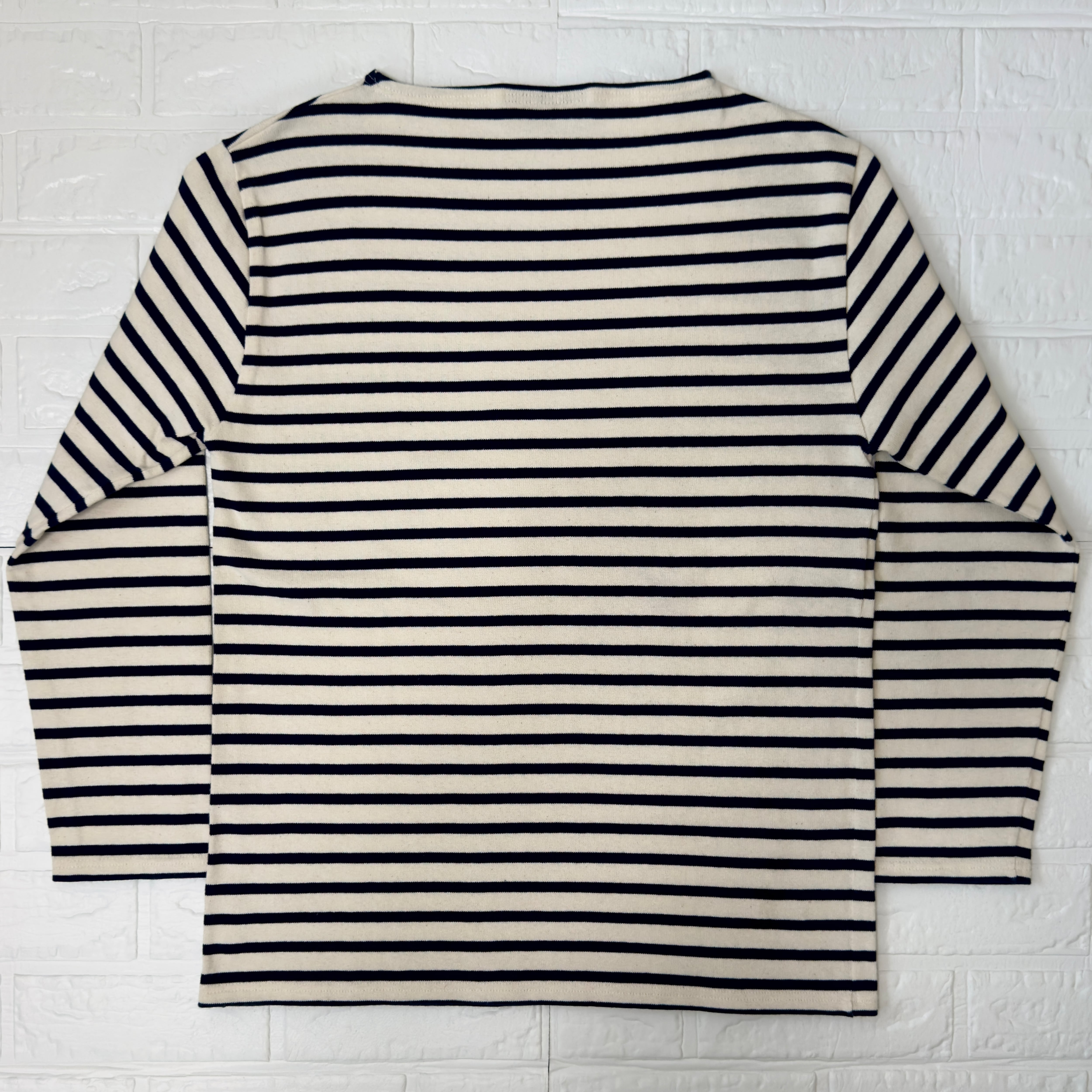 SAINT JAMES OUESSANT ボーダー バスクシャツ (エクリュ×マリン