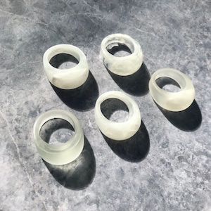 mat marble clear ring