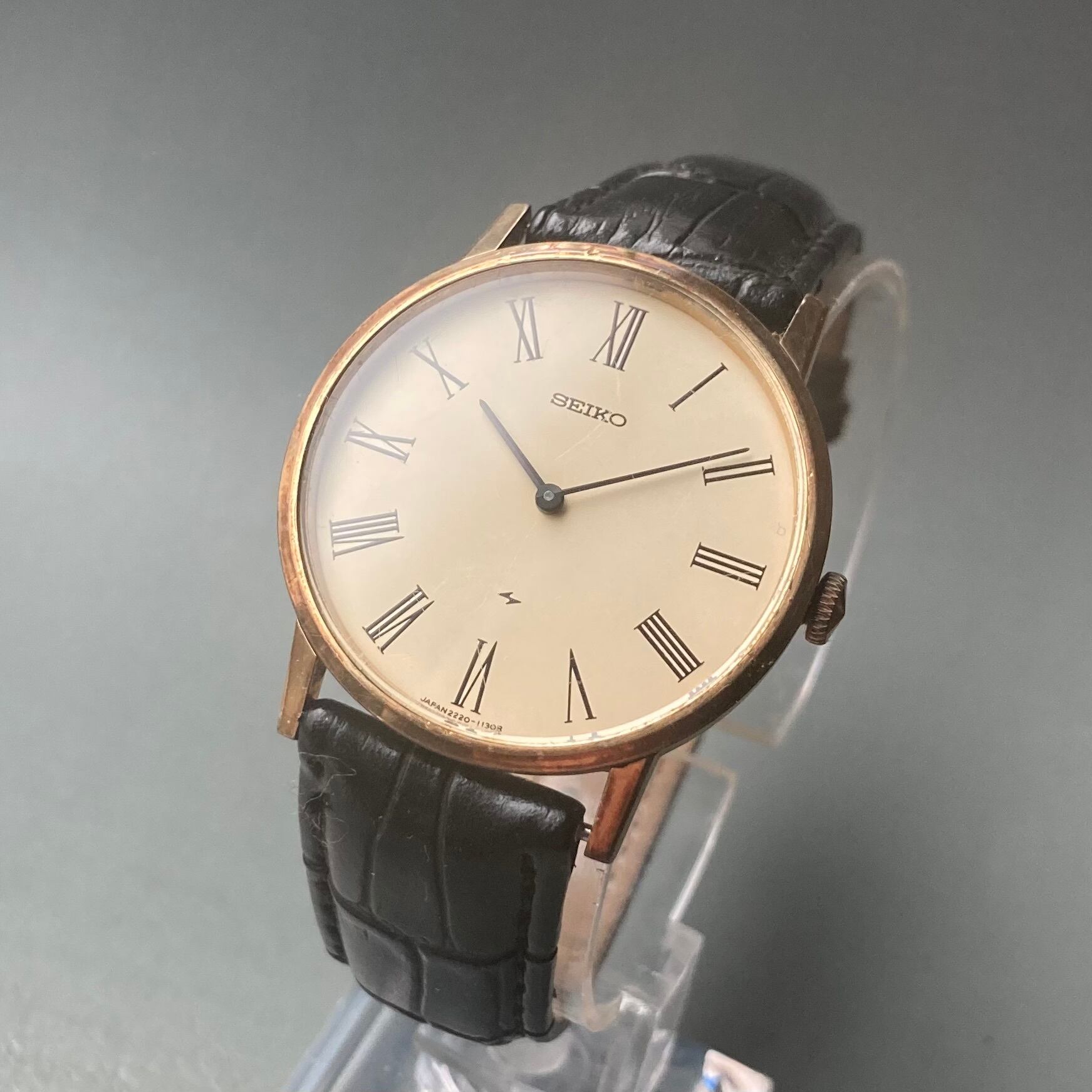 動作品】セイコー シャリオ 腕時計 1976年 昭和51年 手巻き メンズ