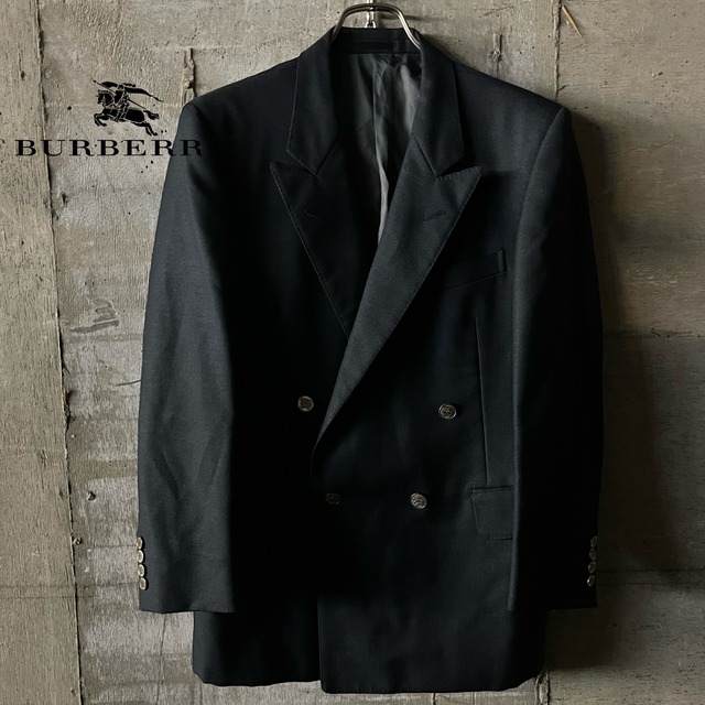 〖BURBERRY〗90’s wool mohairblend double tailored jacket/バーバリー 90年代 ウール モヘア混 ダブル テーラード ジャケット/msize/#1121