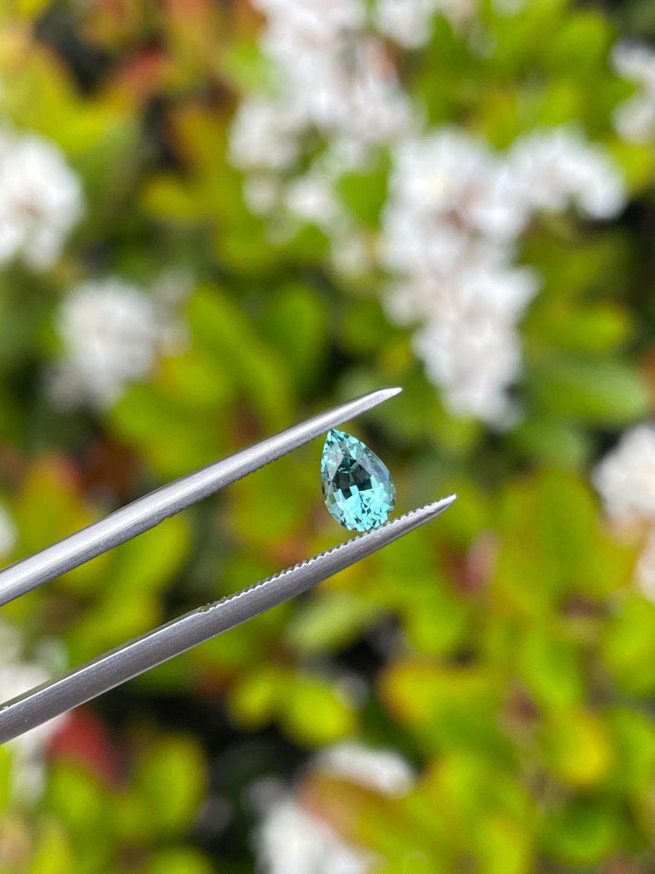 ラグーントルマリン ペアシェイプ 6.5x4.5mm, 0.51ct, ナミビア産