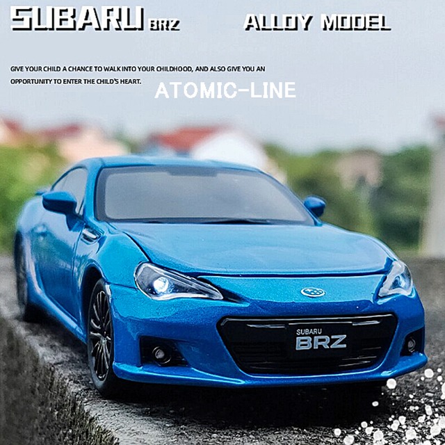 SUBARU BRZ 1/32 ミニカー 全3色 スバル ライト点灯 合金モデル 模型 ジオラマ
