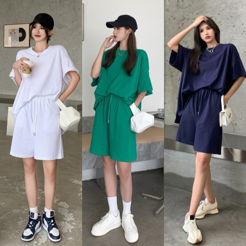 Tシャツ ルーズ薄手ブルーベーシックトップス サマースタイル 夏物 ブラックストロベリース91741499296