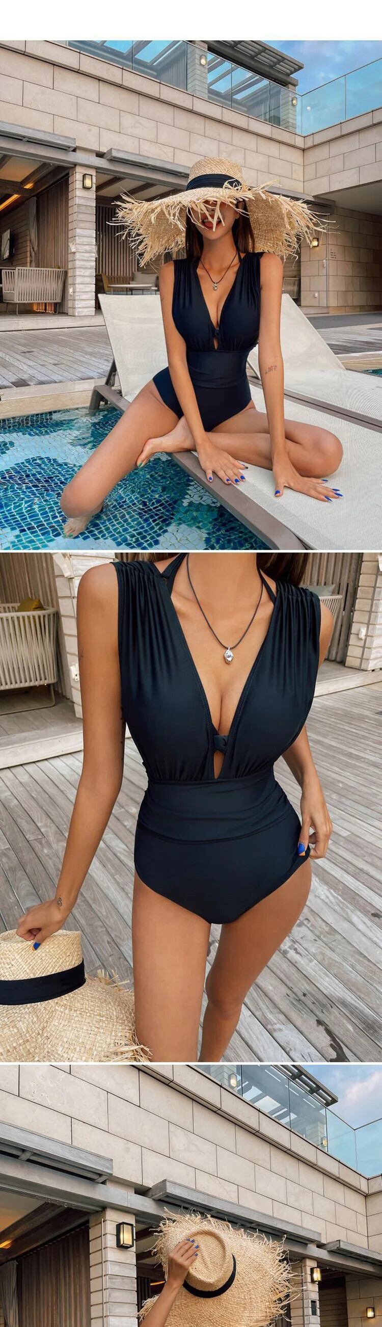 【未使用】seafolly ジジハデイッド広告モデル　ワンピース水着 未使用】seafolly ジジハデイッド広告モデル ワンピース水着