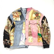 【kimonojk27】着物デニムジャケットSLEEVE KIMONO DENIM JACKET