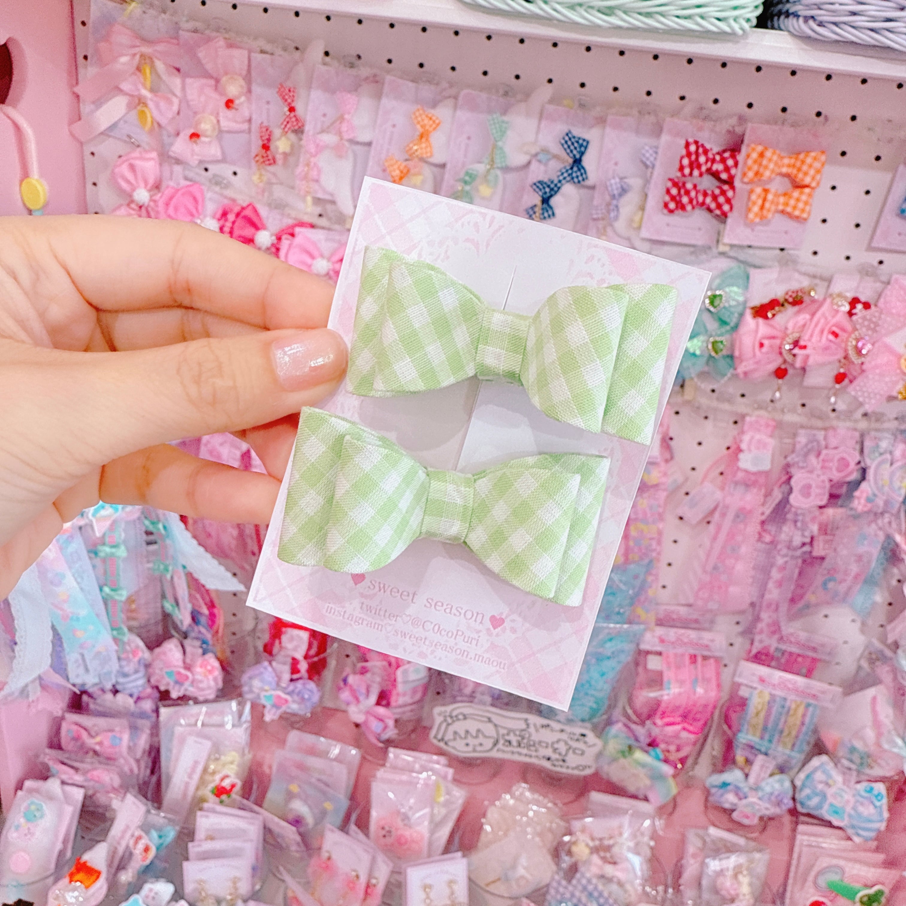 【C8】12-19立体リボンツインヘアクリップ