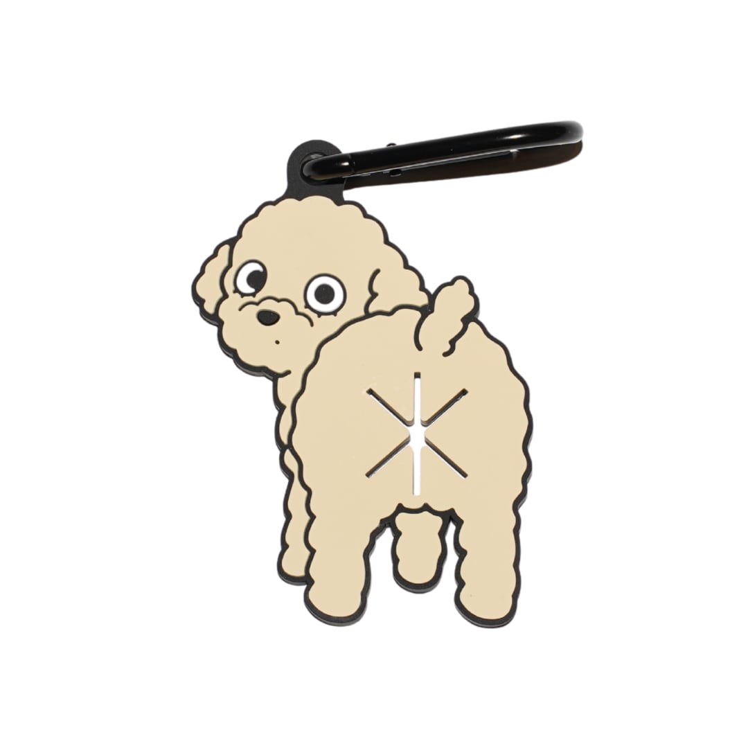 【トイプードル(クリーム)】Poopホルダー_お散歩マナー袋ホルダー