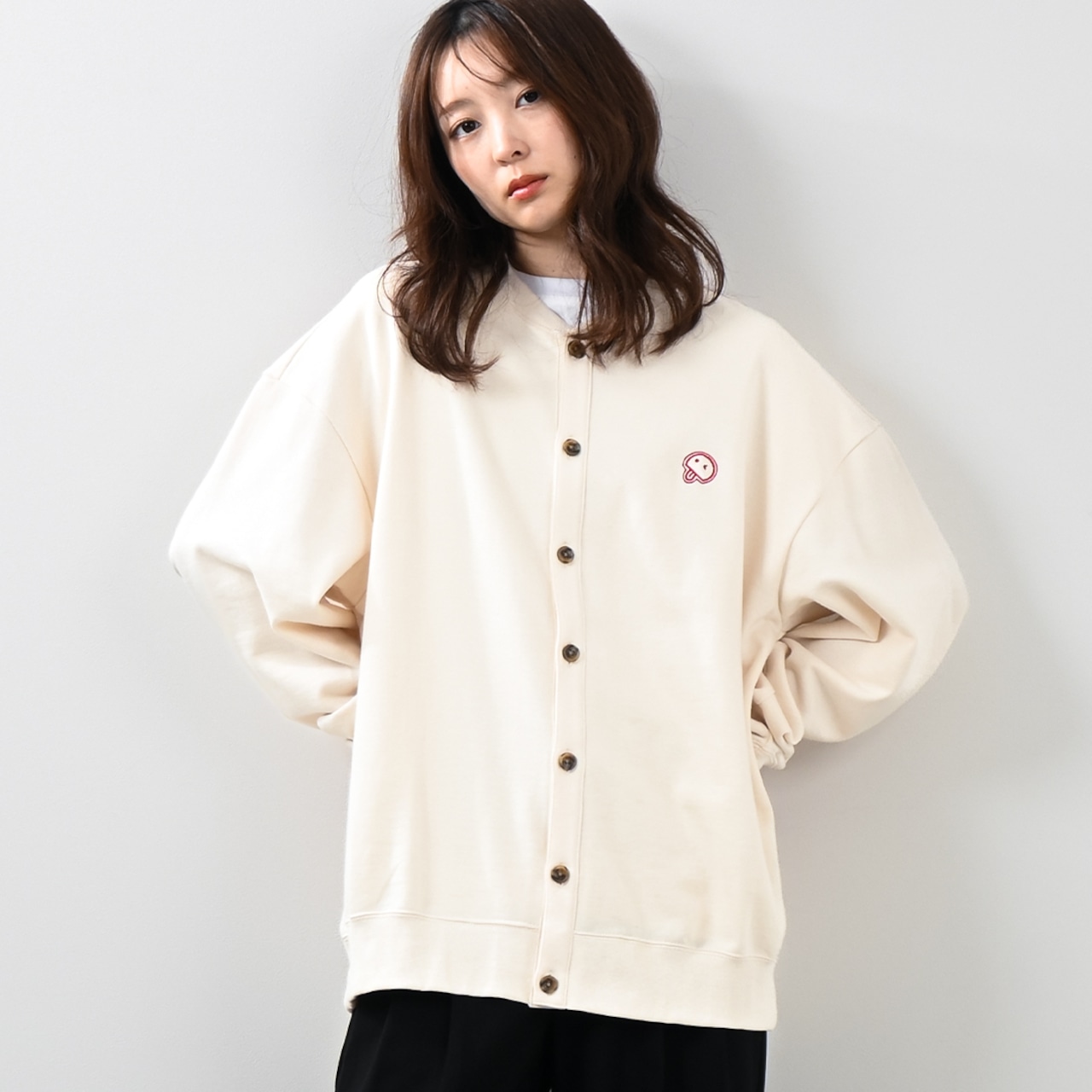 日本製裏毛カーディガン