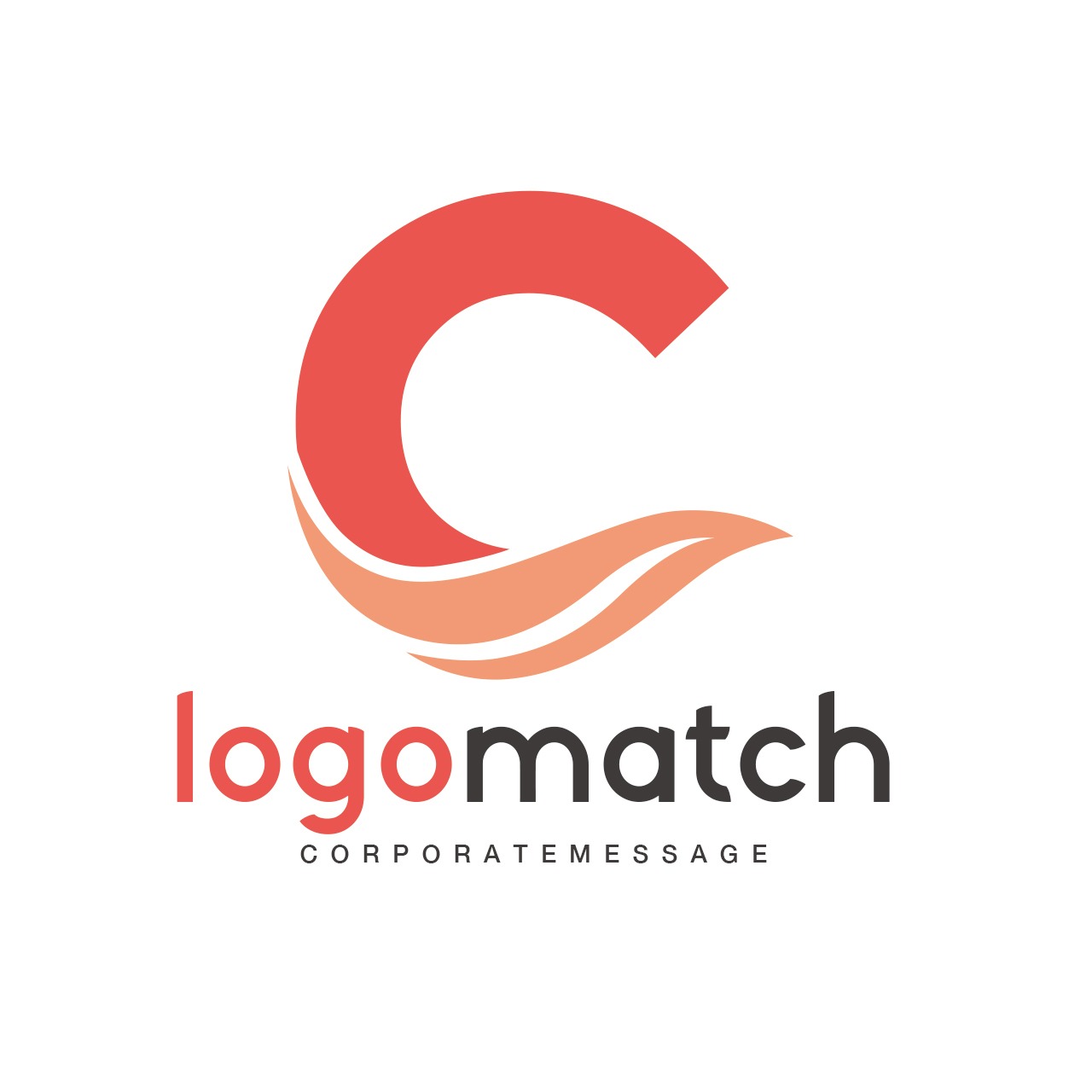 優雅な波のCのロゴ