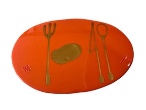 TABLE MATES  Matt Orange Gold       "Fish Design by Gaetano Pesce"  /  CORSI DESIGN