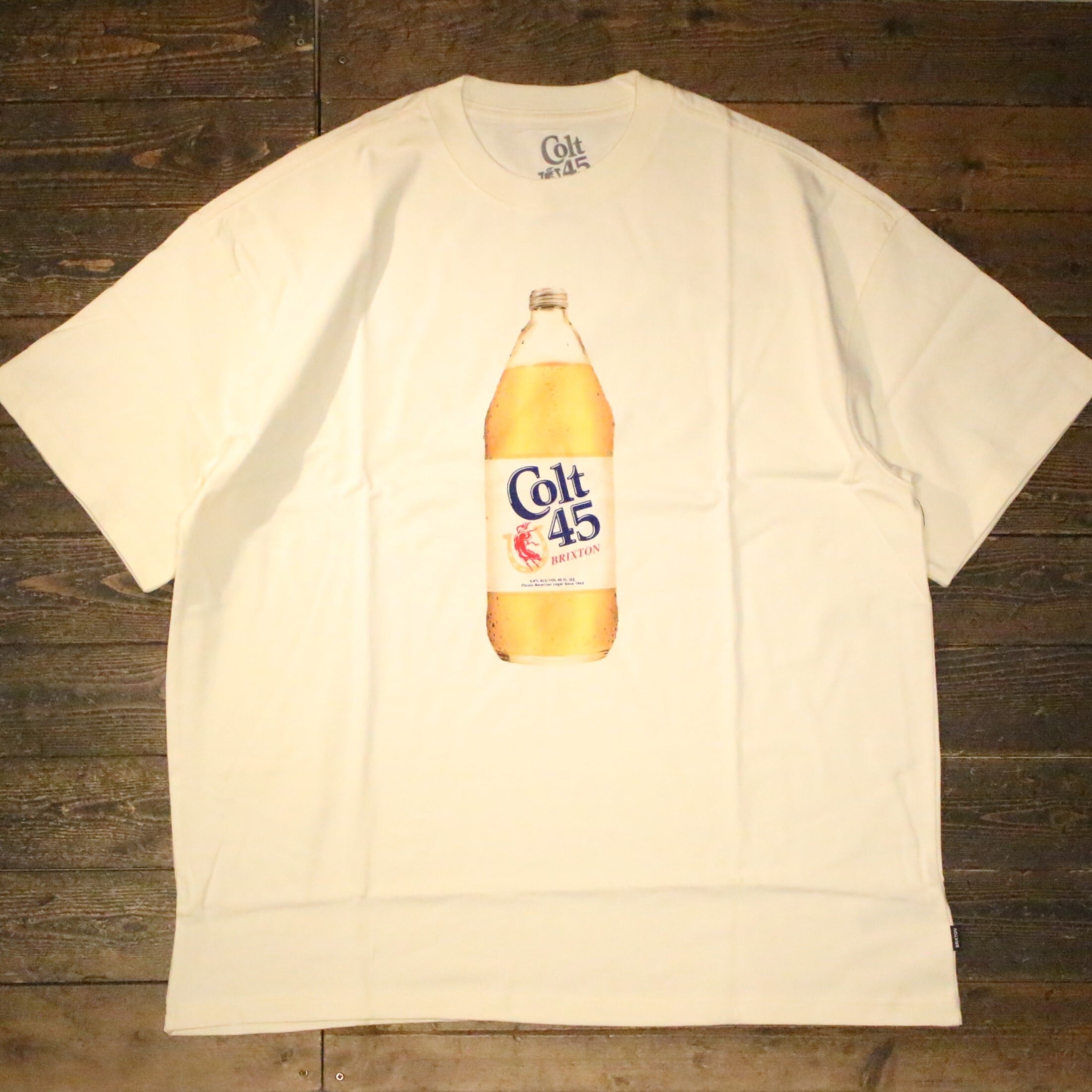 BRIXTON】COLT 45 FORTY OZ S/S OVERSIZED -NATURAL (ブリクストン