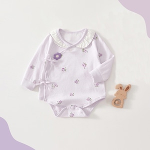 【BABY】春作コットン小花柄ロンパース