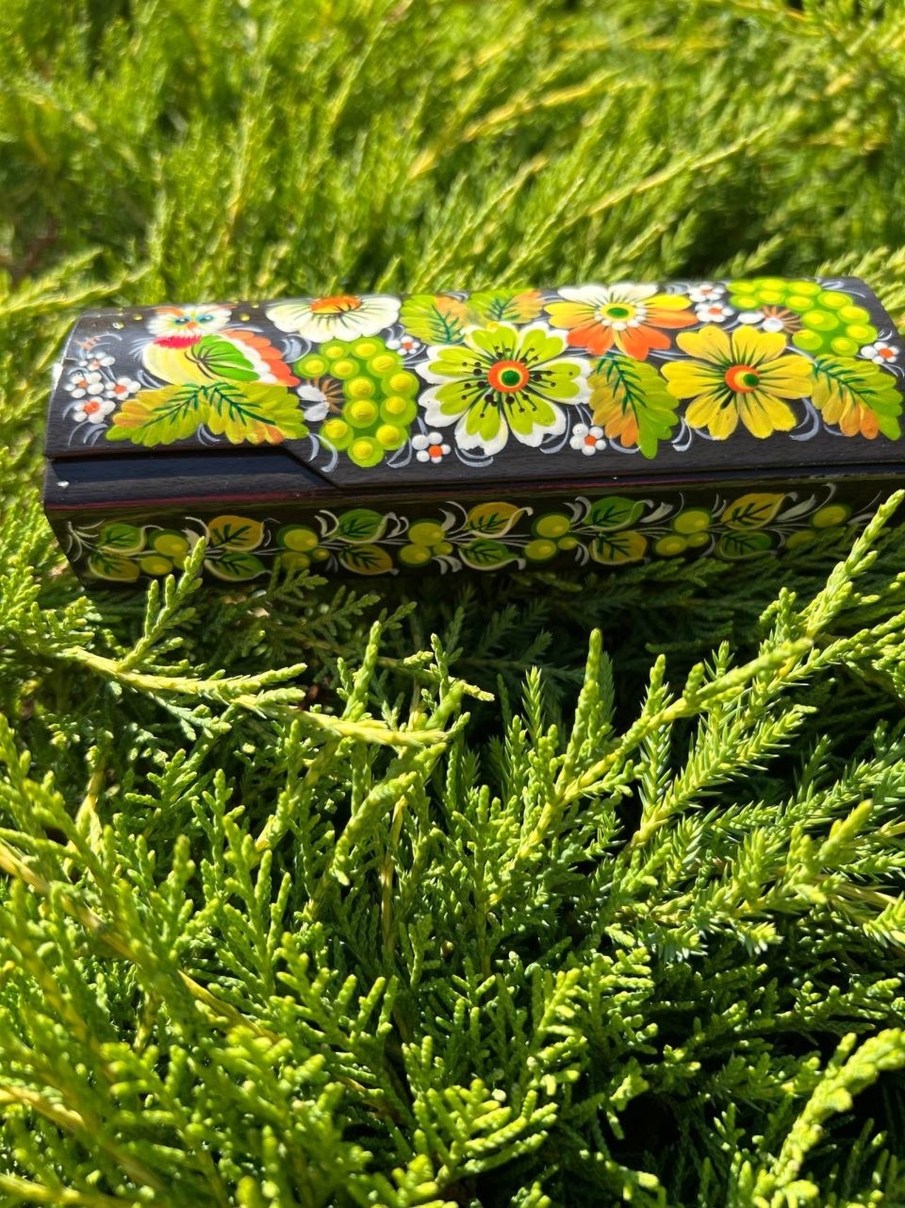 ペトリキフカ塗り　サングラス/眼鏡ケース（ホメンコ作） - 2