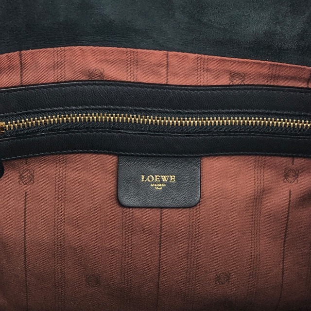 LOEWE ロエベ ショルダーバッグ ブラック フロントバックル 2way レザー vintage ヴィンテージ オールド pszdm6