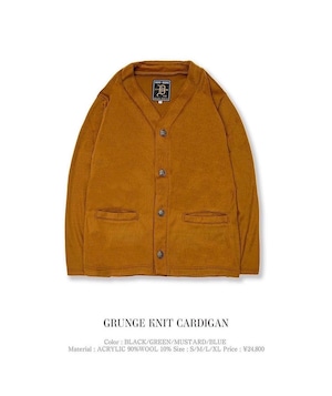 DRESS HIPPY/GRUNGE KNIT CARDIGAN (MUSTARD)