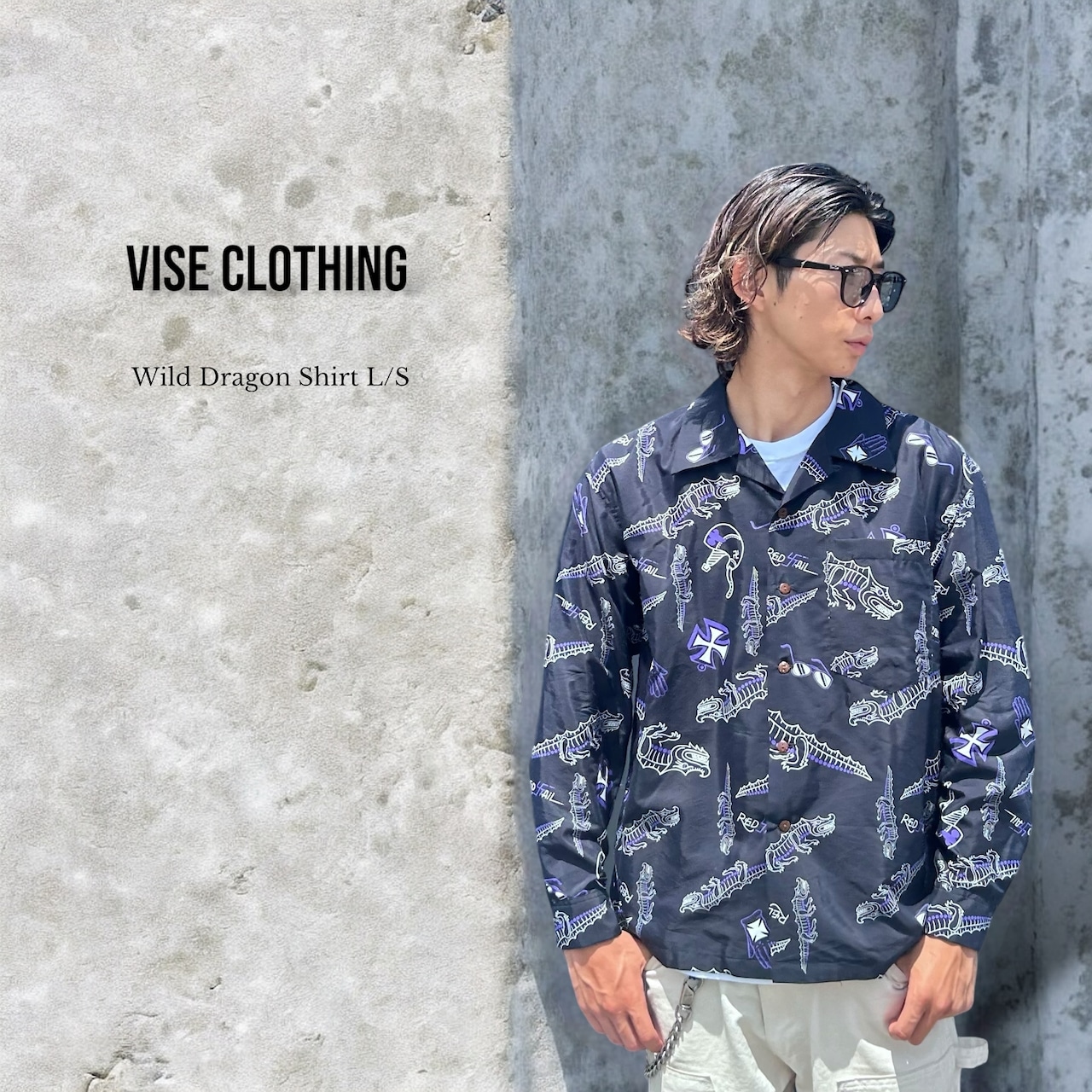 ViSE CLOTHiNG【バイスクロージング】WiLD DRAGON L/S Shirt | BETTON  