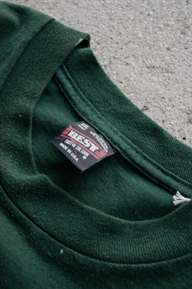 FRUITS OF THE LOOM 90s Made in USA Single Stitch Project Assist Safe Smocking PR Tee フルーツオブザルーム 90s 黒タグ 企業物 Tシャツ