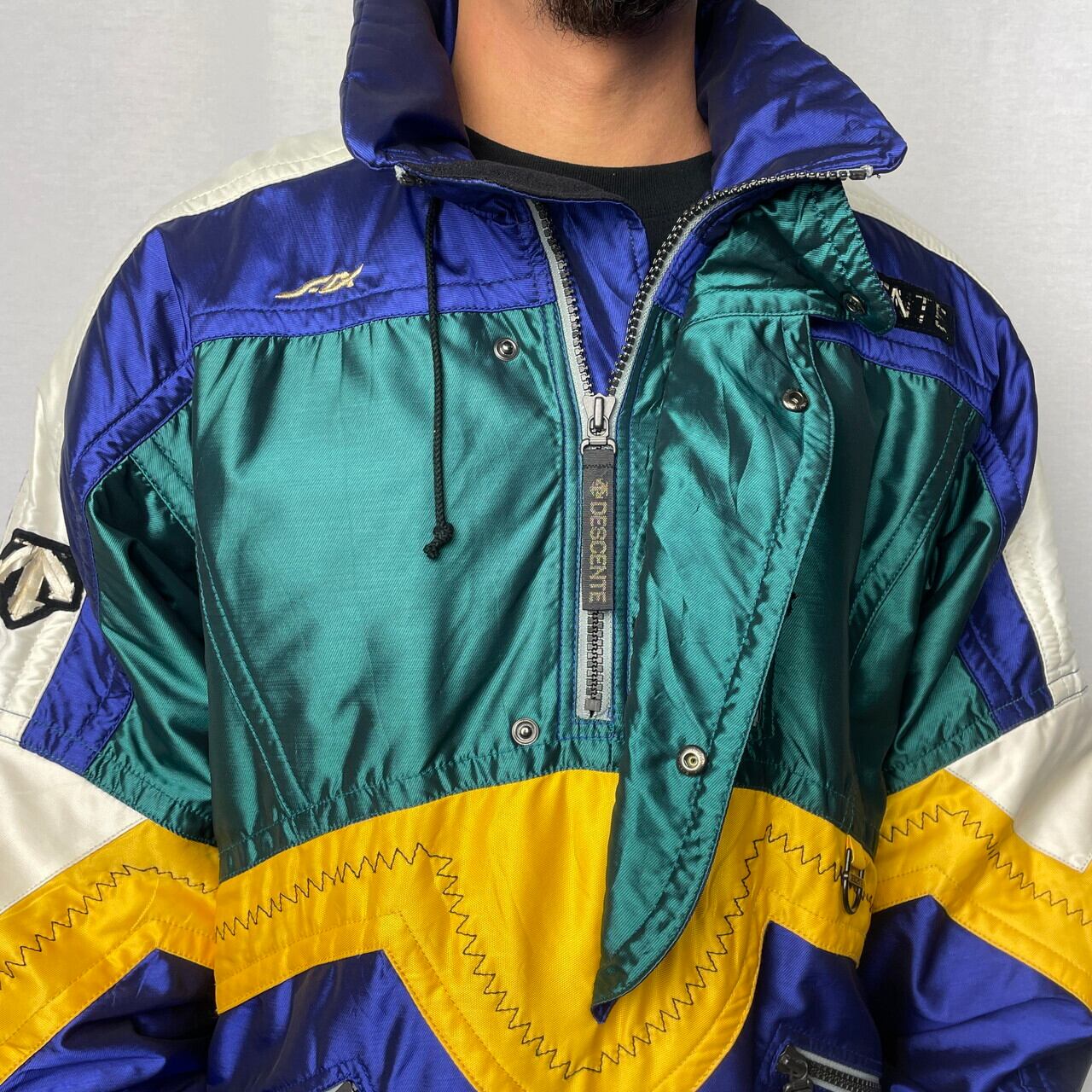 90s　DESCENTE　デサント　派手柄　総柄　ナイロン　ジャケット