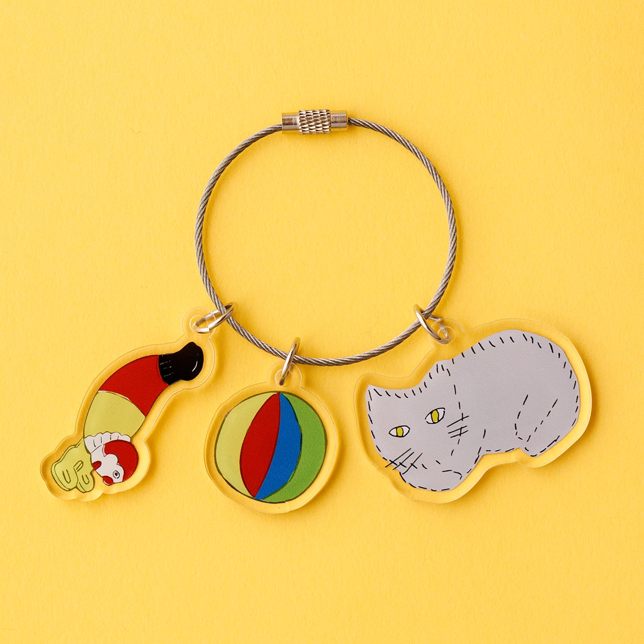 安西水丸 アクリルキーホルダー （ふわふわ） | WIHL SHOP 早稲田大学