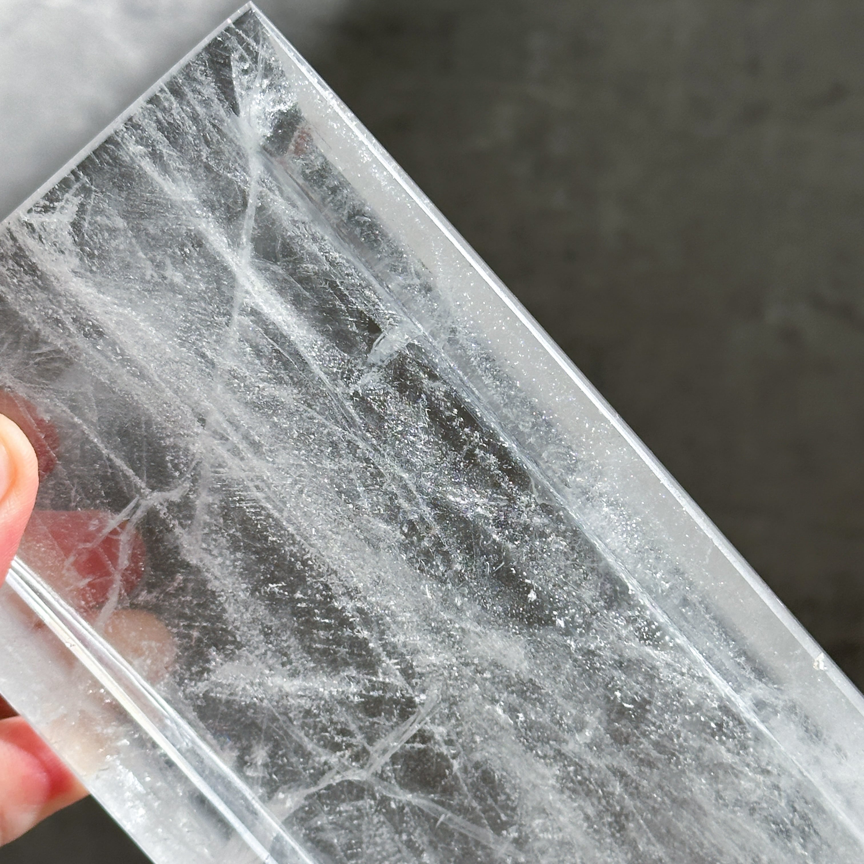 虹◎クリアクォーツのトレー02◇ Clear Quartz ◇ 天然石・鉱物