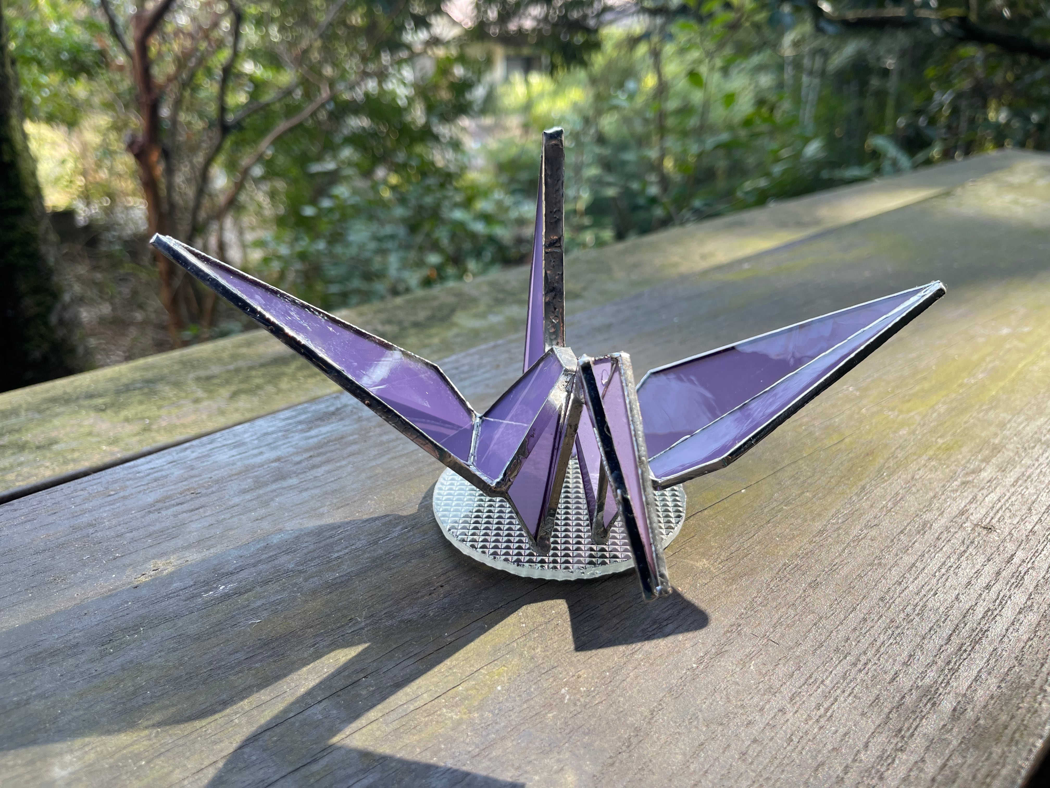 限定品】折り鶴（ガラスのアート作品） 03010002 | ステンド