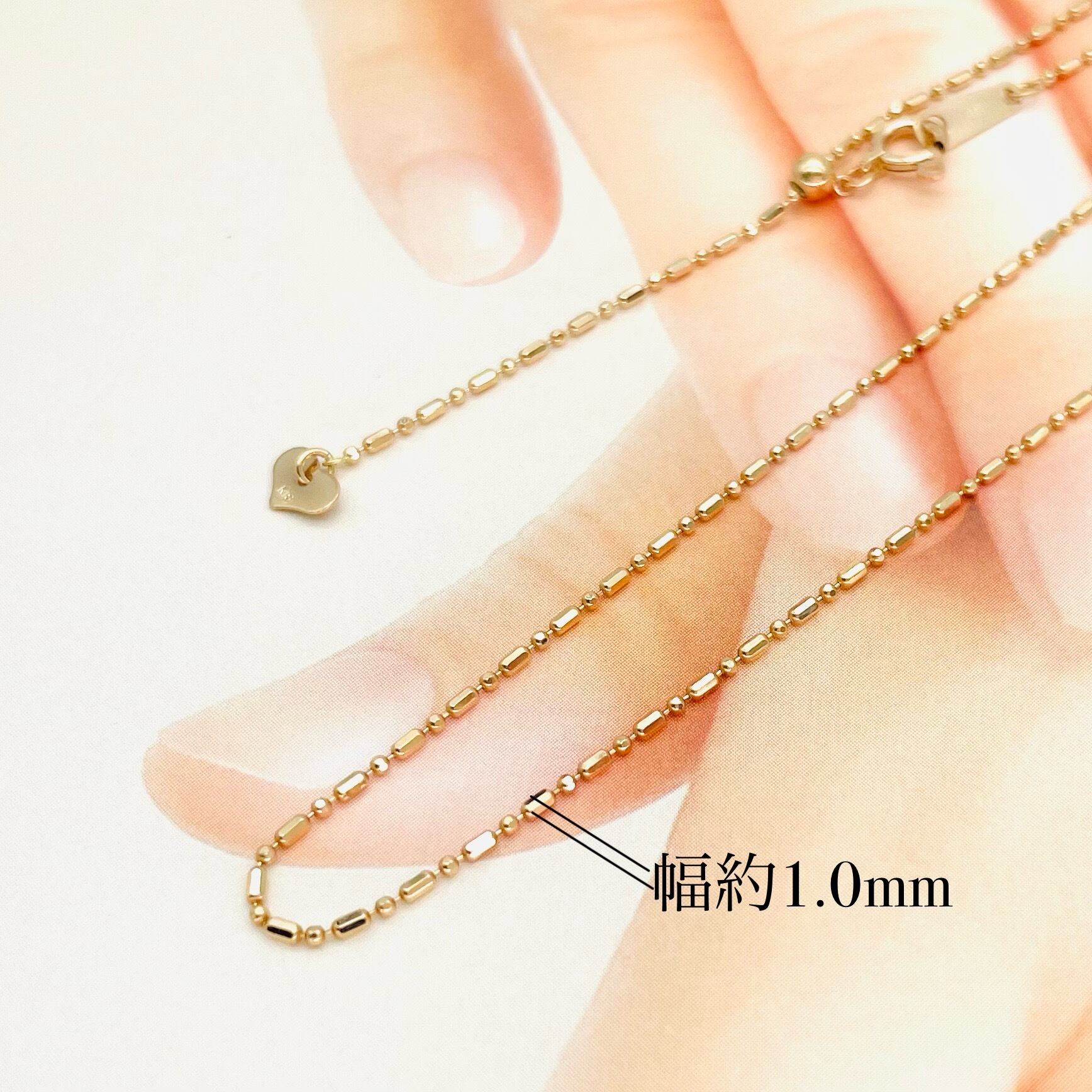 Pt850 ボールチェーン ネックレス 約40cm 4.5g プラチナ ネックレス 