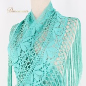 フラメンコ 衣装 ソニアジョーンズ SONIA JOHNES シージョ ピキージョ グリーン ブルー 緑 青 水色 フレコ フリンジ 編み込み ダンス パーティ 装飾 小物 グリーン系 フラメンコ衣装 おしゃれ レディース ダンス小物 踊り衣装 ステージ衣装 透かし編み