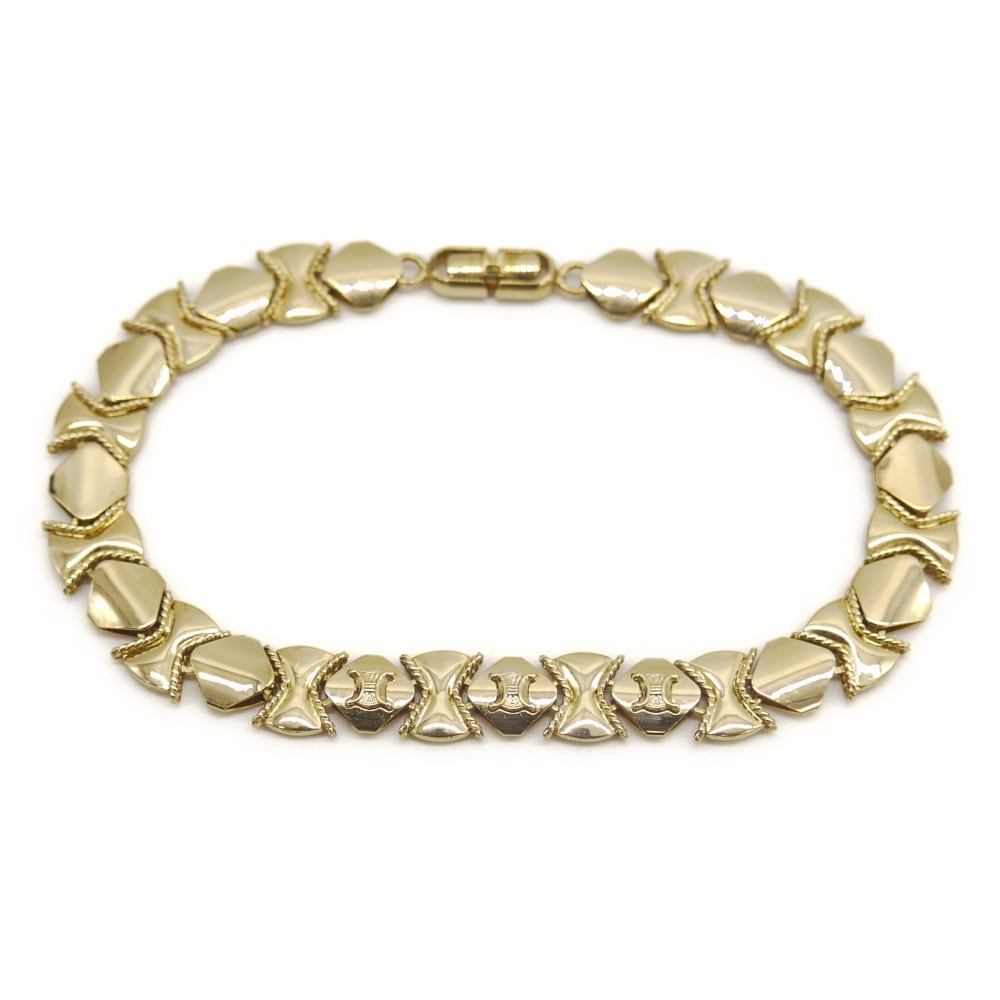 6g K18 喜平12面トリプルアンクレット 18金 チェーンアンクレット