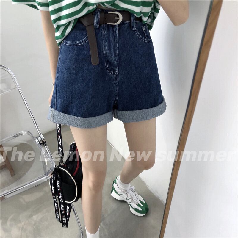 ショーツ サマーウェスト薄手ダークAラインパンツ 夏物 ブルマー ワイドレッグ ワイドパンツ ビッグFスモールZ韓国29621622459