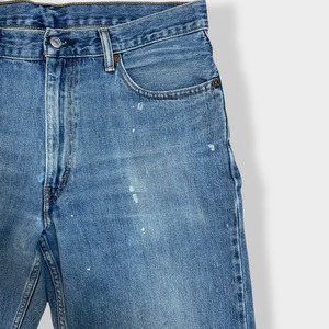 【LEVI'S】550 ジーンズ デニム ジーパン ワイドテーパード ジッパーフライ W36 L34 リーバイス ルーズ ダボパン リペア ダメージ クラッシュ ジーンズ エジプト製 US古着