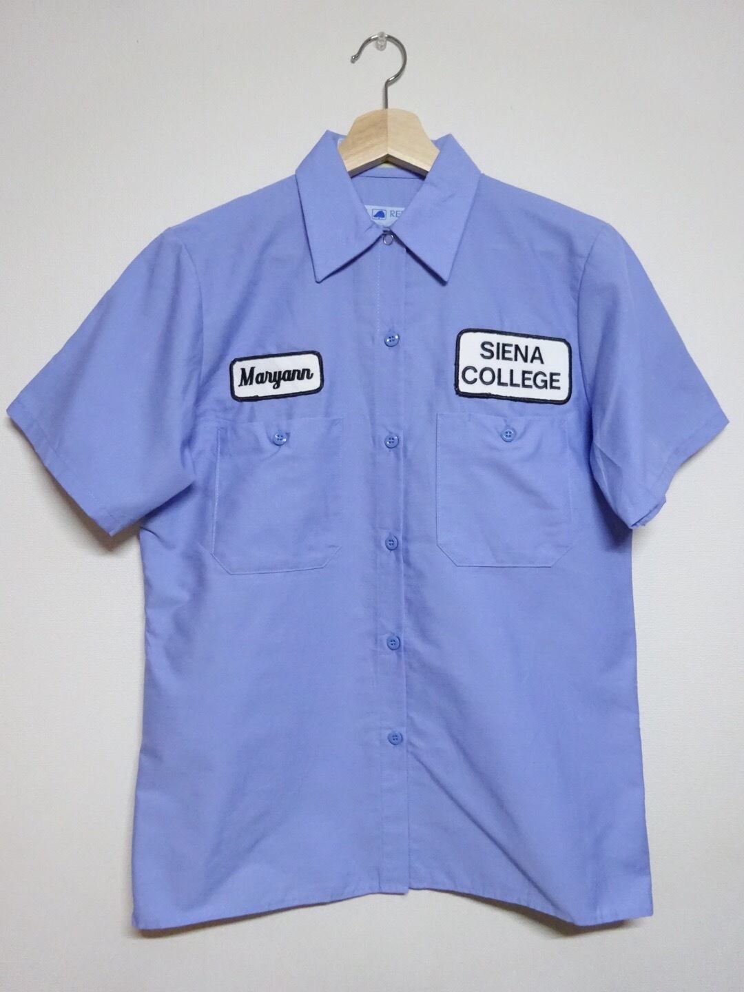 ワークシャツ 半袖 ワッペン付き | 古着屋 KafuCa