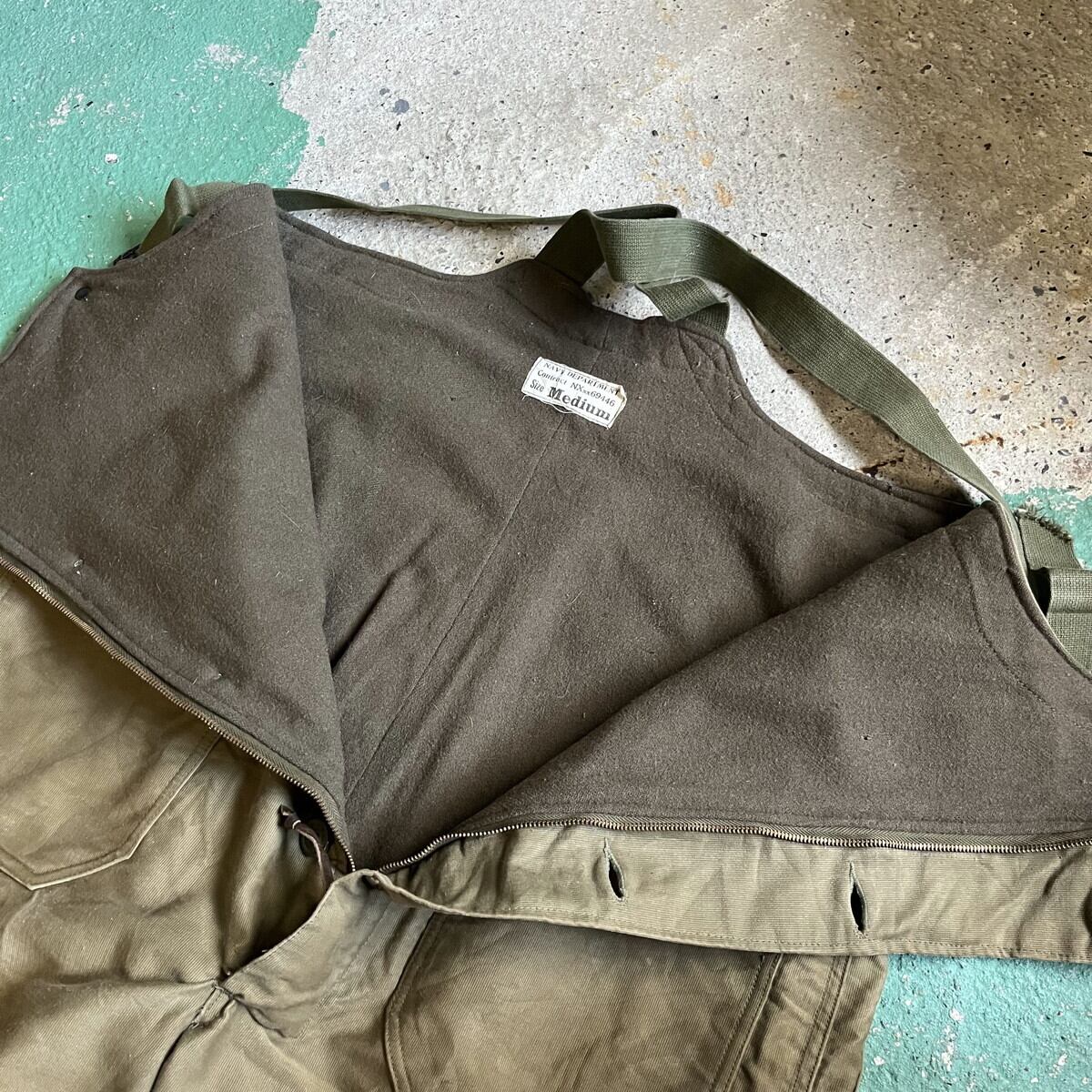 40年代 ビッグサイズ 米軍実品 U.S.NAVY N-1 デッキパンツ