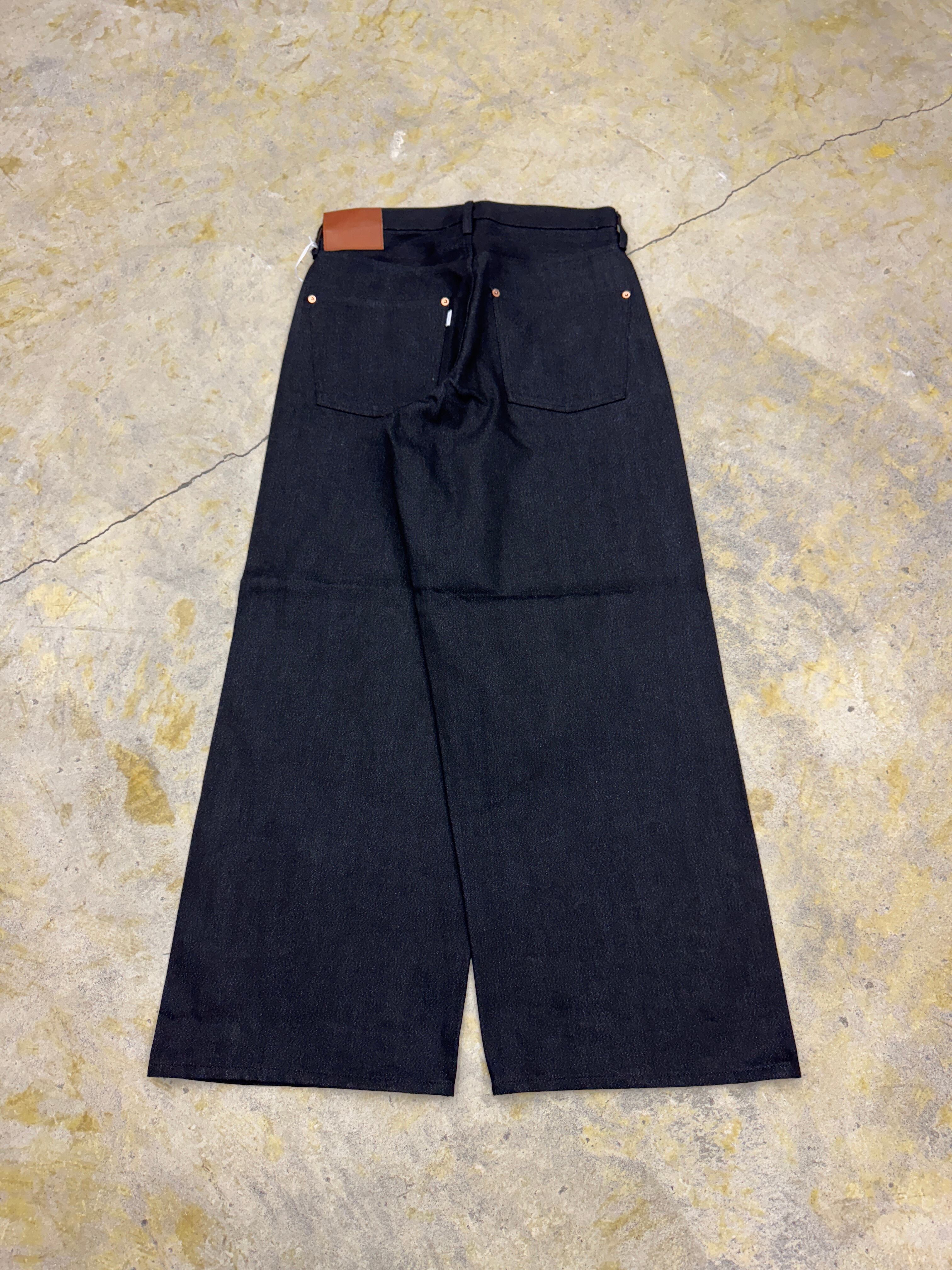 SUGARHILL | TWISTED HEATHER DENIM PANTS WIDE CUT | BLUE×BLACK | HOWDAY