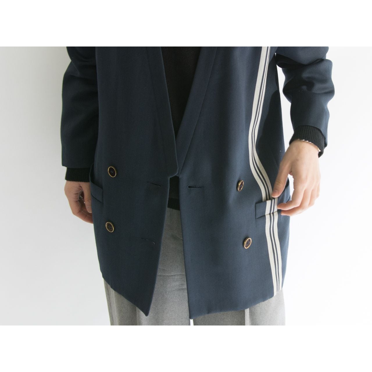 mila schon】Made in Italy collarless Jacket（ミラ ショーン