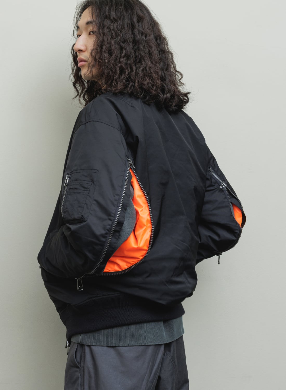 bal original ZIP SLEEVE BOMBER JACKET