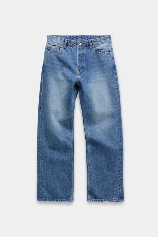 [COOR] Kenton Fly Straight Denim Pants (Washed Blue) 正規品 韓国ブランド 韓国通販 韓国代行 韓国ファッション クール クーア クアー COOR 日本 店舗