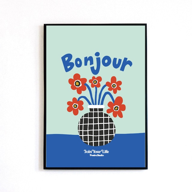 ♯017 BONJOUR FLOWERS POSTER