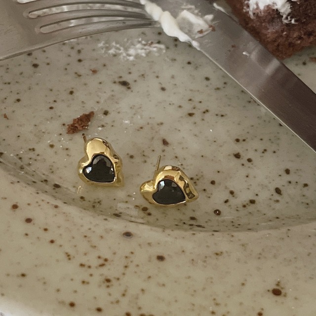 silver925 chocolate heart pierce（2colors）