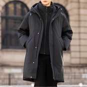 フード付き ヒップ丈 ダウンジャケット af0061