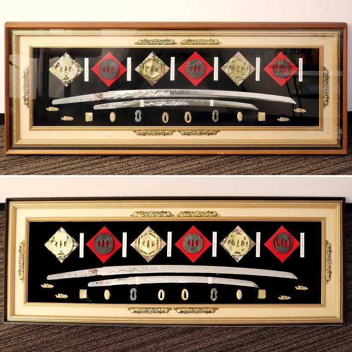 レプリカ・模造刀・鍔・セット・額入り・No.180611-01・梱包サイズ200  