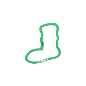 WHIMSY / SOCKS LOGO CARABINER / GREEN