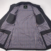 THE SCOTCH HOUSE ザ スコッチハウス 裏チェック ミリタリー風 ジャケット LL/グレー メンズ